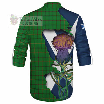 Don Tartan Family Crest Ghillie Kilt Shirt Scottish Thistle Celtic Inspired - Tartan Vibes Clothing