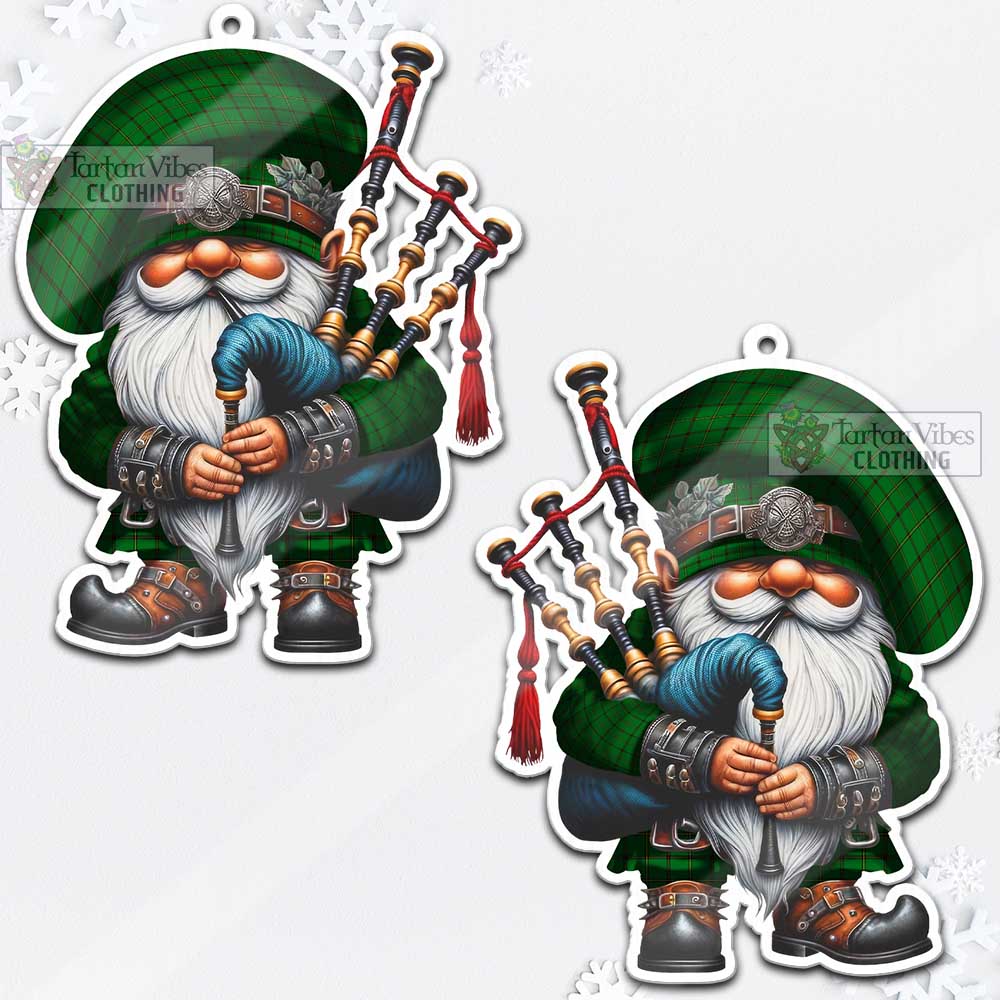 Tartan Vibes Clothing Don Tartan Badpiper Gnome Christmas Ornament