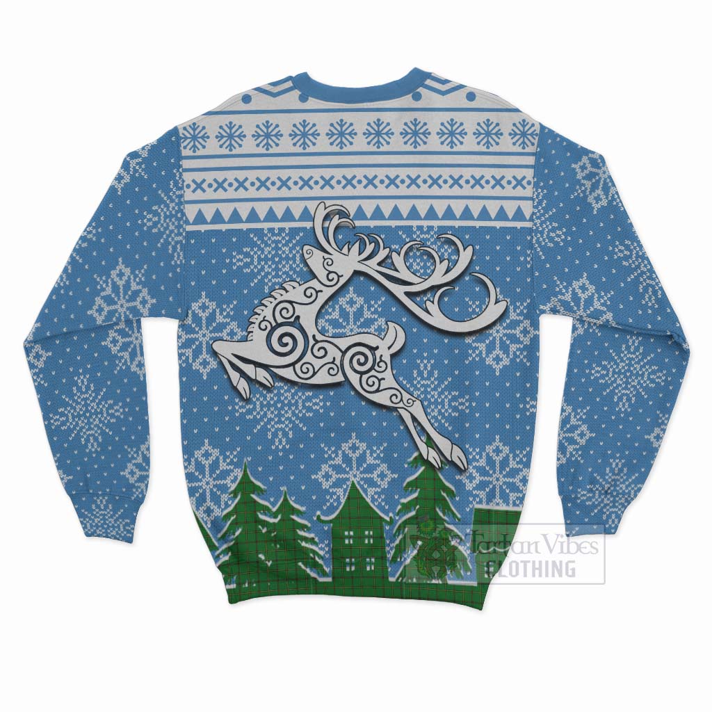 Tartan Vibes Clothing Don Clan Christmas Sweatshirt Celtic Reindeer Style