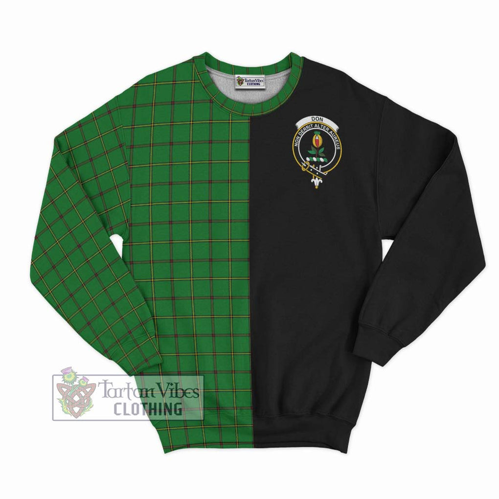 Don Tartan Sweatshirt with Family Crest and Half Of Me Style - Tartanvibesclothing Shop