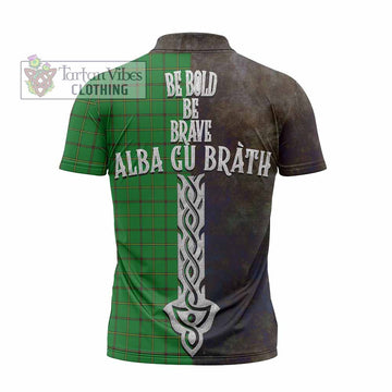 Don Tartan Family Crest Zipper Polo Shirt Alba Gu Brath Be Brave Lion Ancient Style - Tartan Vibes Clothing