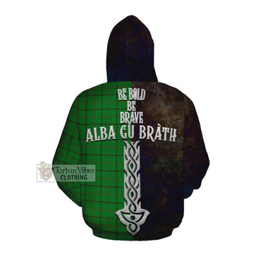 Don Tartan Family Crest Cotton Hoodie Alba Gu Brath Be Brave Lion Ancient Style Pullover Hoodie - Tartan Vibes Clothing