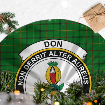 Don Tartan Christmas Tree Skirt with Family Crest - Tartan Vibes Clothing