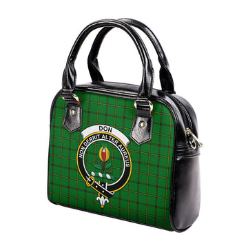 Don Tartan Shoulder Handbags with Family Crest