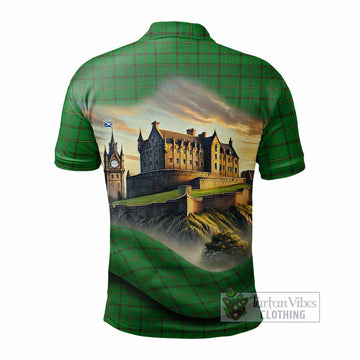 Don Tartan Family Crest Polo Shirt with Scottish Ancient Castle Style - Tartan Vibes Clothing