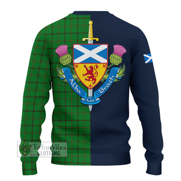 Don Tartan Ugly Sweater with Scottish Lion Royal Arm Half Style