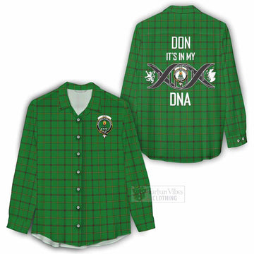 Don Tartan Women's Casual Shirt with Family Crest DNA In Me Style