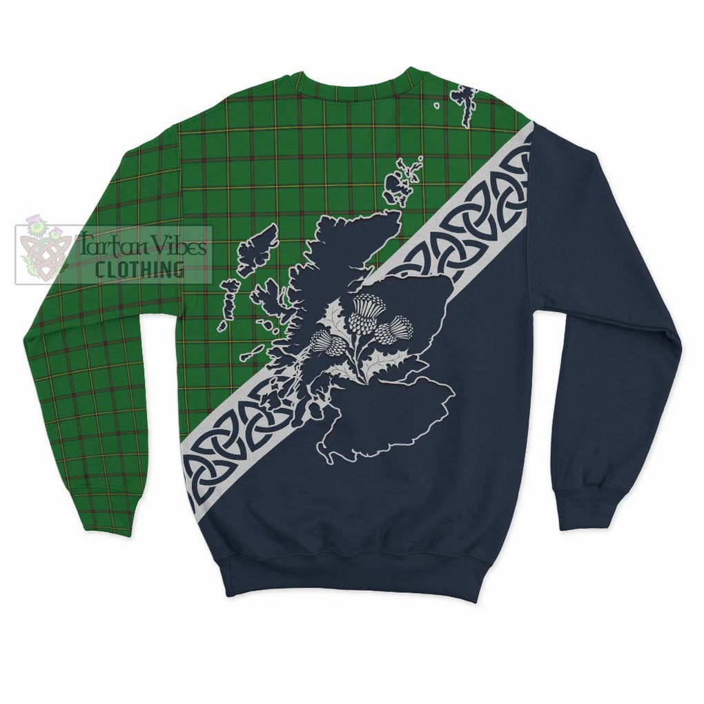 Tartan Vibes Clothing Don Tartan Sweatshirt Featuring Thistle and Scotland Map