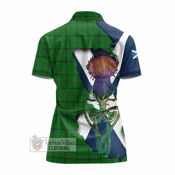 Don Tartan Family Crest Women's Polo Shirt Scottish Thistle Celtic Inspired - Tartan Vibes Clothing