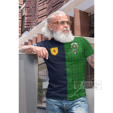 Don Tartan Cotton T-shirt Alba with Scottish Lion Royal Arm Half Style Men's Shirt - Tartan Vibes Clothing