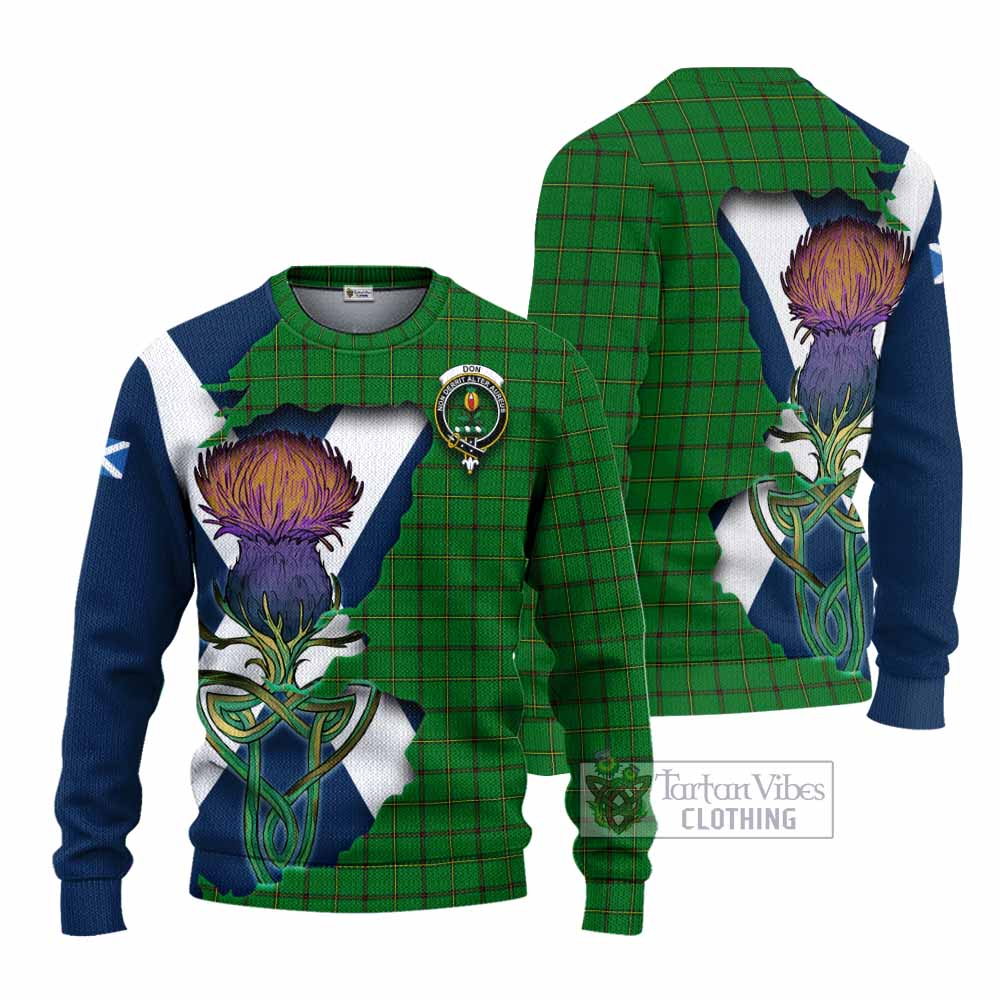 Don Tartan Family Crest Knitted Sweater Scottish Thistle Celtic Inspired - Tartan Vibes Clothing