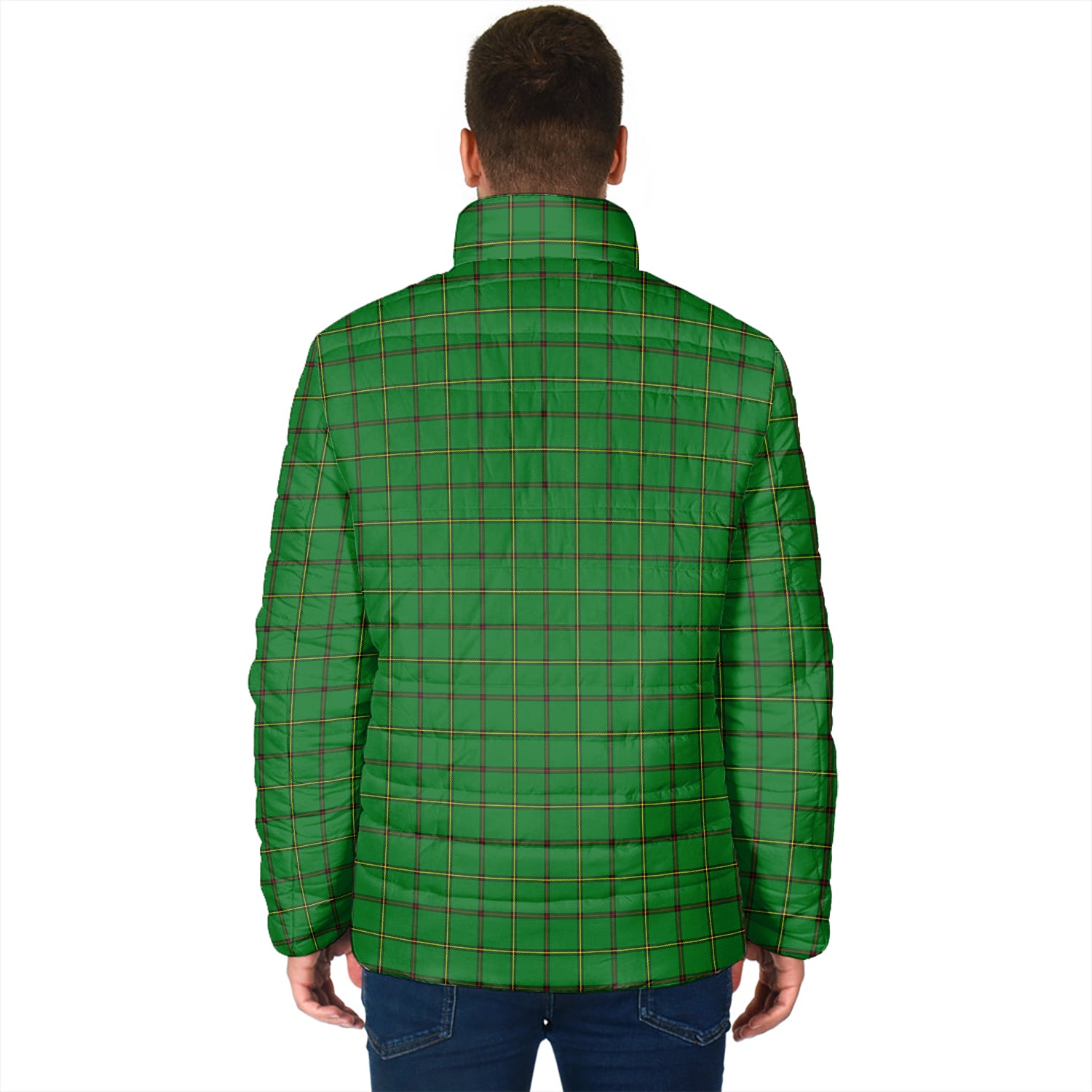 Don Tartan Padded Jacket with Family Crest - Tartan Vibes Clothing