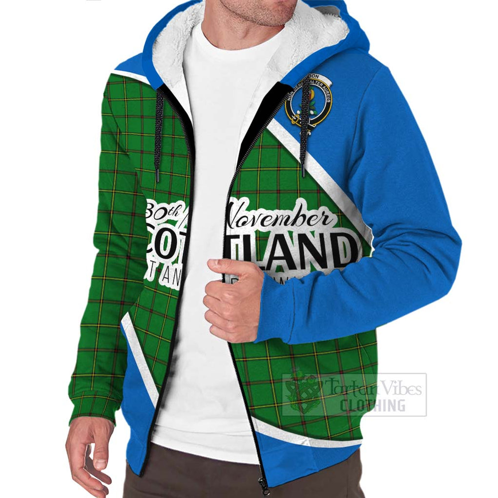 Tartan Vibes Clothing Don Family Crest Tartan Sherpa Hoodie Celebrate Saint Andrew's Day in Style