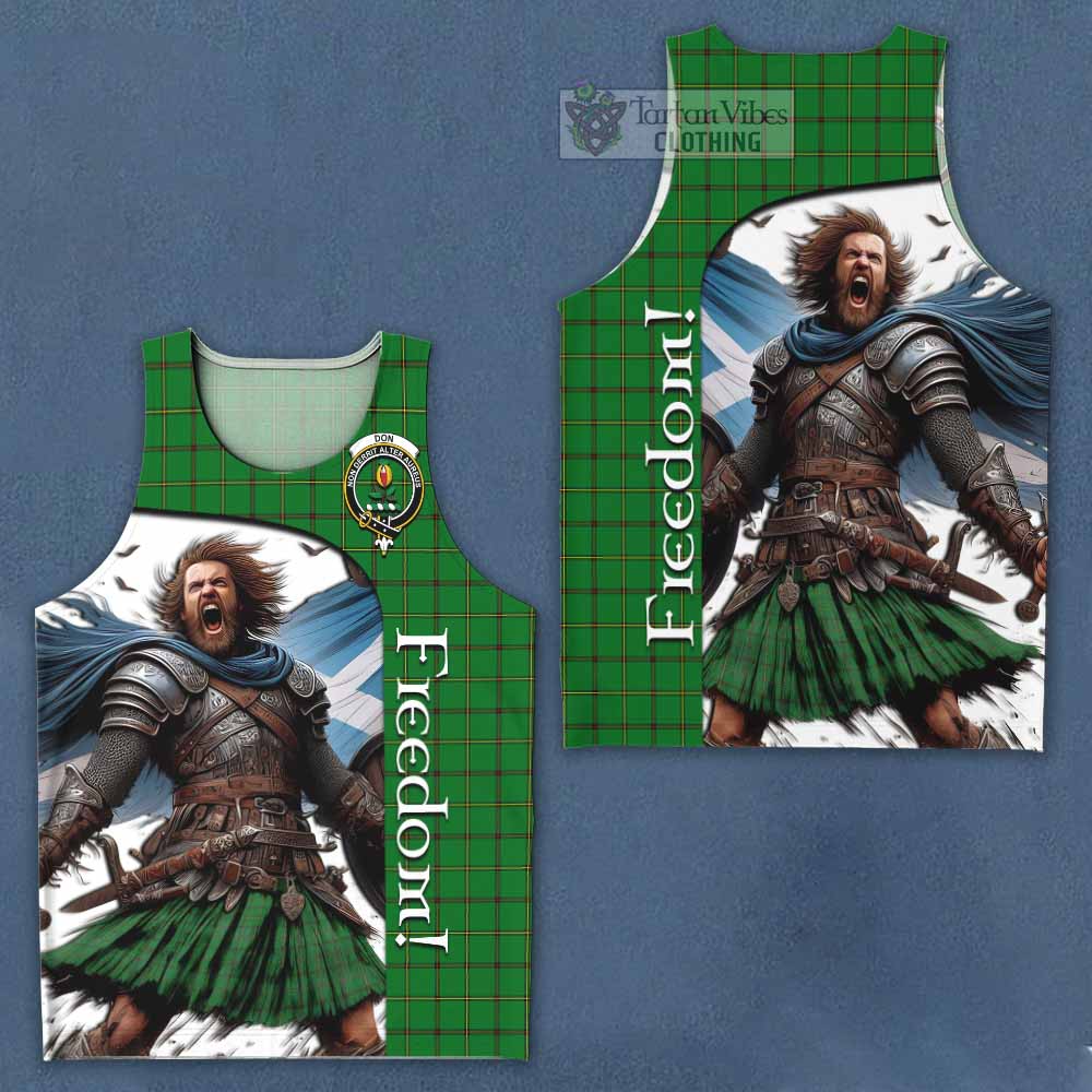 Tartan Vibes Clothing Don Crest Tartan Men's Tank Top Inspired by the Freedom of Scottish Warrior