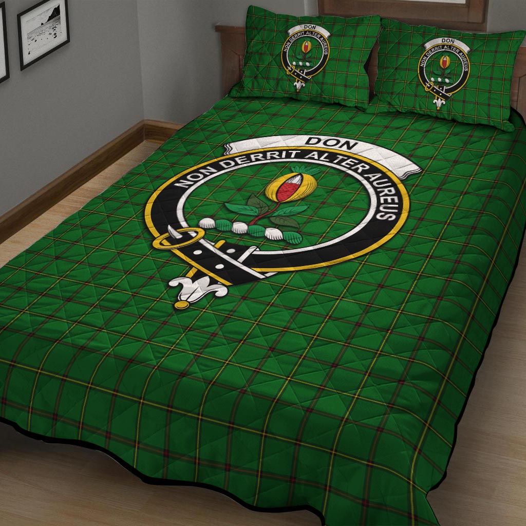 Don Tartan Quilt Bed Set with Family Crest - Tartan Vibes Clothing