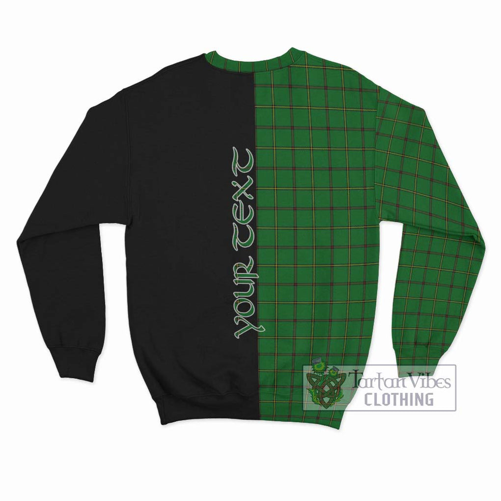 Don Tartan Sweatshirt with Family Crest and Half Of Me Style - Tartanvibesclothing Shop