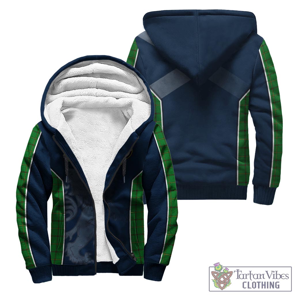 Tartan Vibes Clothing Don Tartan Sherpa Hoodie with Family Crest and Lion Rampant Vibes Sport Style