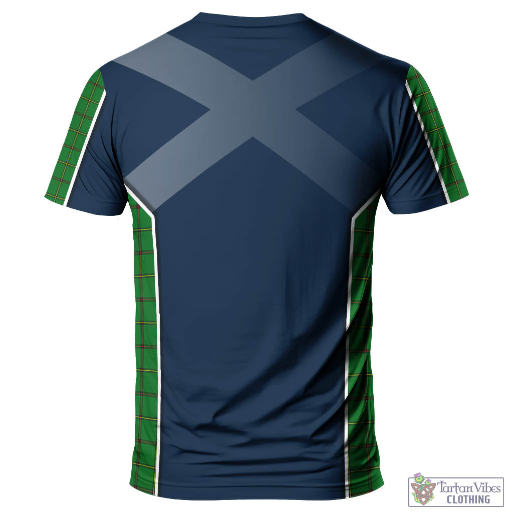 Tartan Vibes Clothing Don Tartan T-Shirt with Family Crest and Lion Rampant Vibes Sport Style