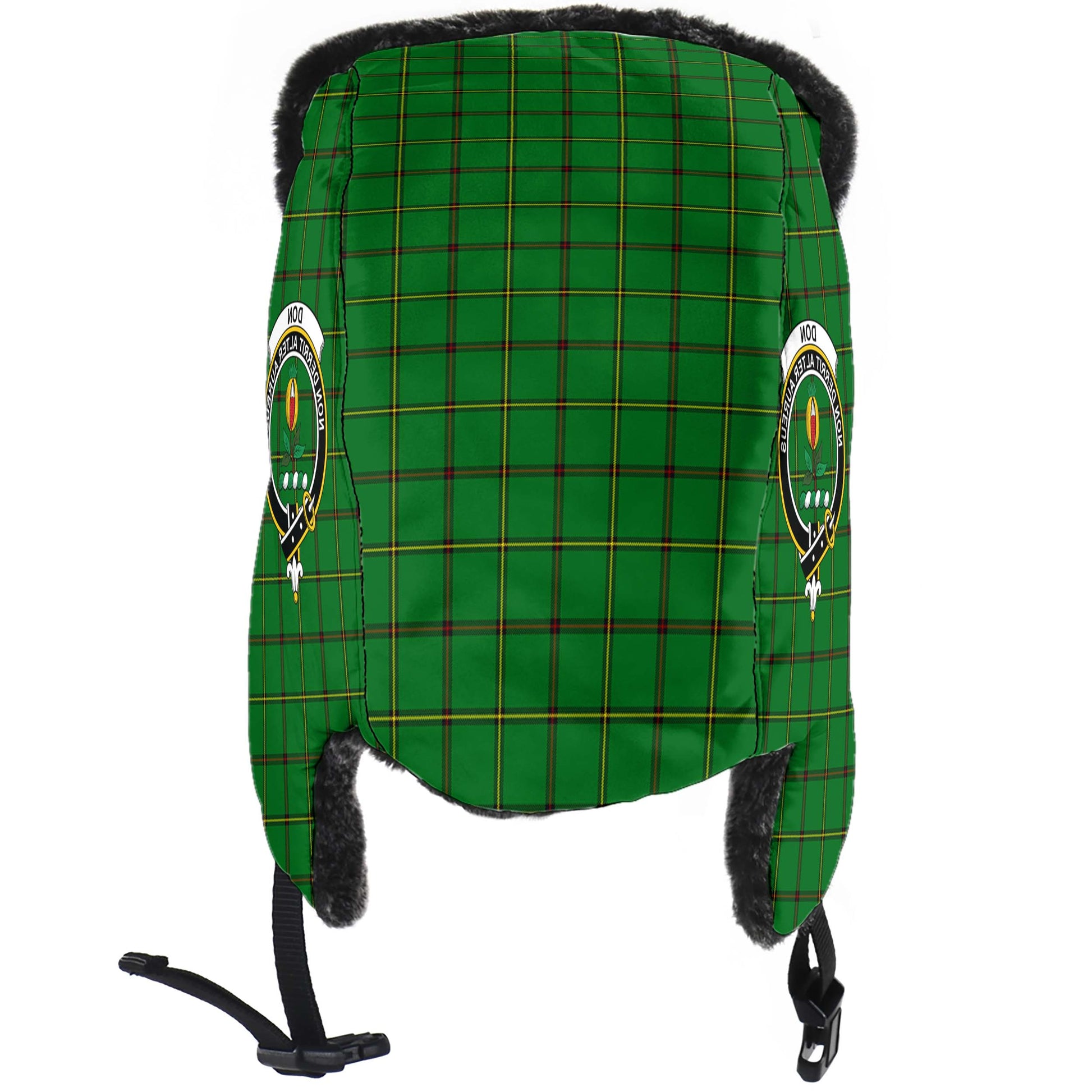 Don Tartan Winter Trapper Hat with Family Crest - Tartanvibesclothing