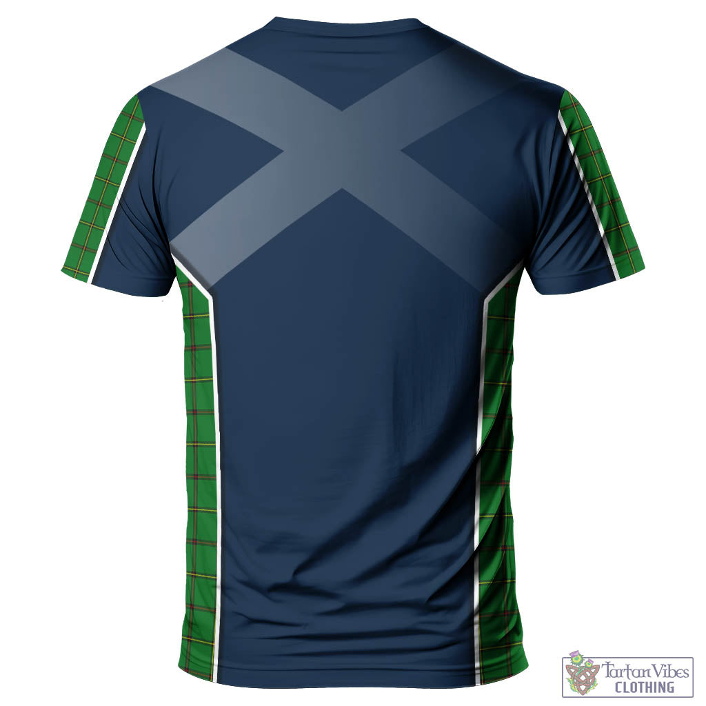 Tartan Vibes Clothing Don Tartan T-Shirt with Family Crest and Scottish Thistle Vibes Sport Style