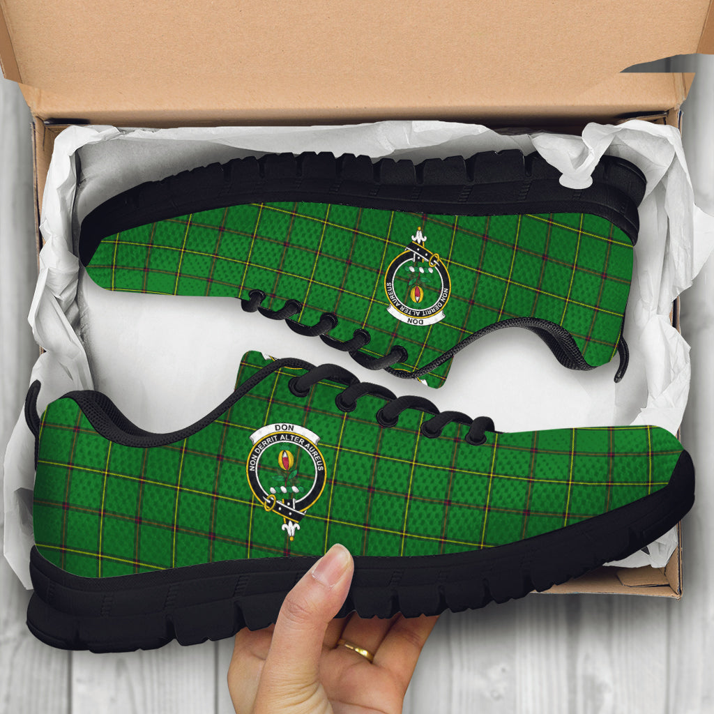 Don Tartan Sneakers with Family Crest - Tartan Vibes Clothing