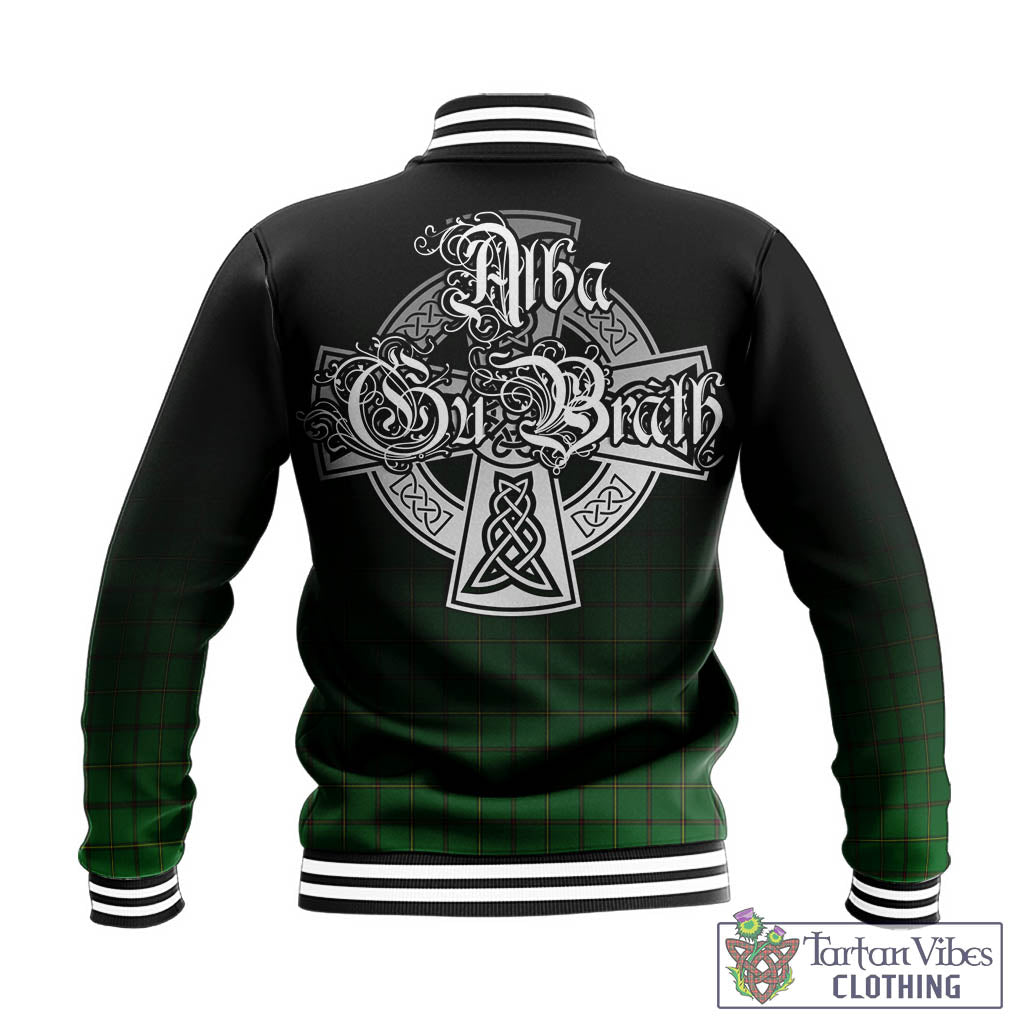 Tartan Vibes Clothing Don Tartan Baseball Jacket Featuring Alba Gu Brath Family Crest Celtic Inspired