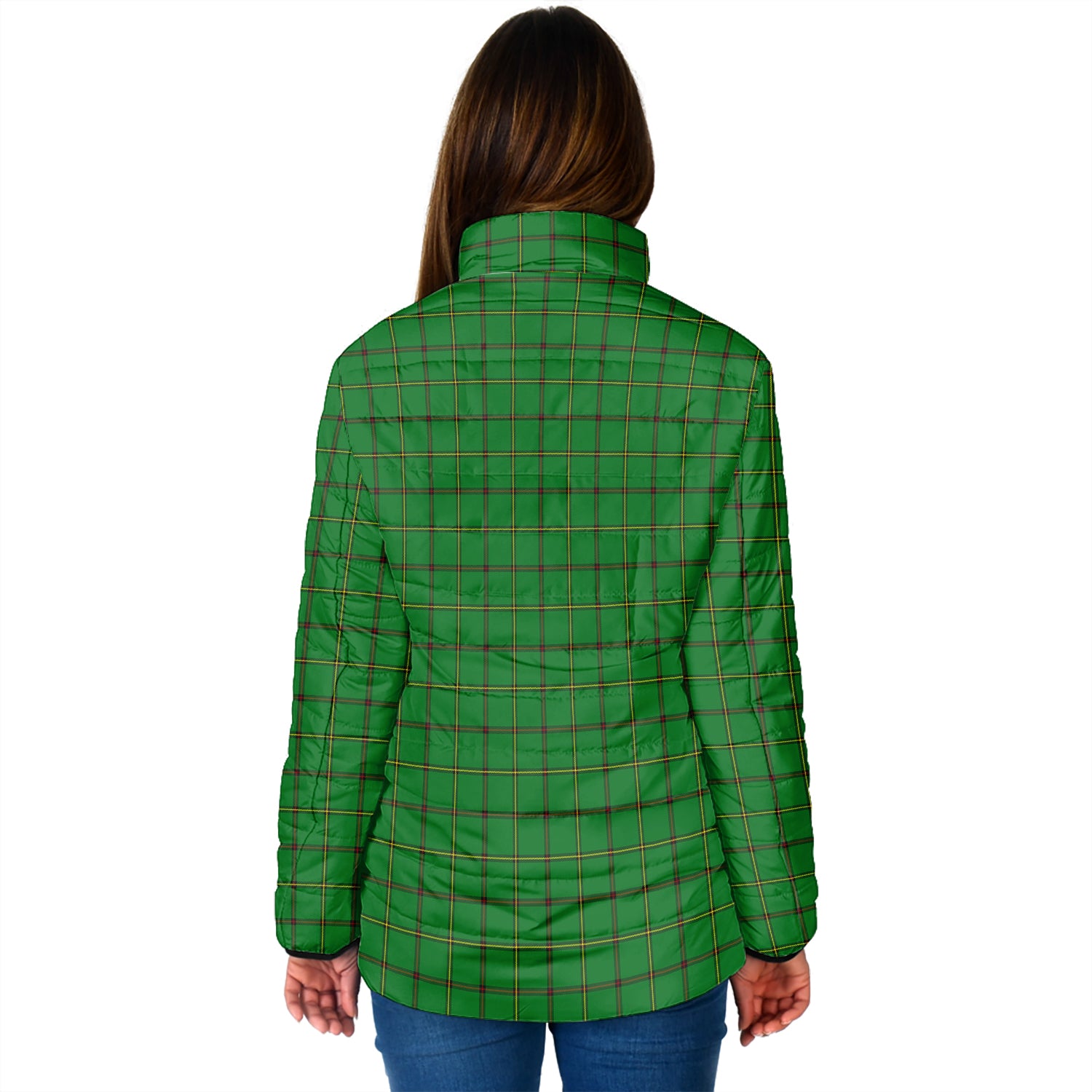 Don Tartan Padded Jacket with Family Crest - Tartan Vibes Clothing