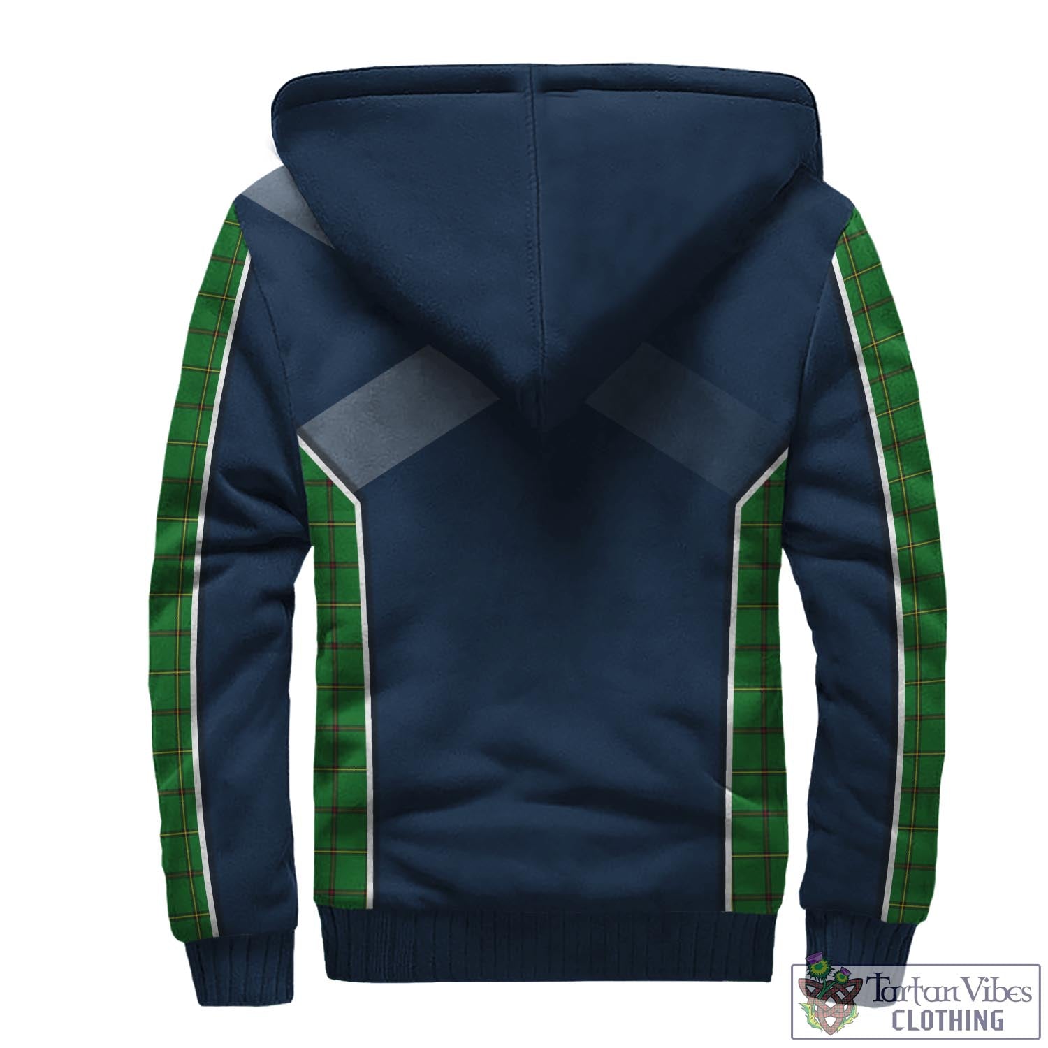 Tartan Vibes Clothing Don Tartan Sherpa Hoodie with Family Crest and Scottish Thistle Vibes Sport Style