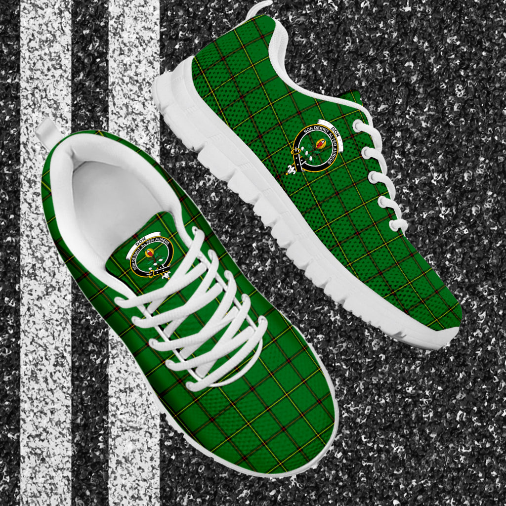 Don Tartan Sneakers with Family Crest - Tartan Vibes Clothing