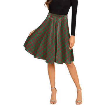 Donachie Tartan Melete Pleated Midi Skirt