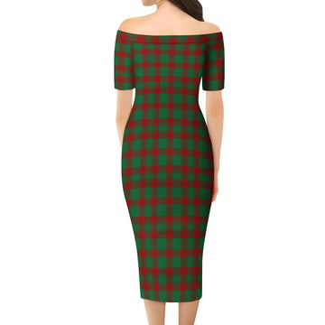 Donachie Tartan Off Shoulder Lady Dress