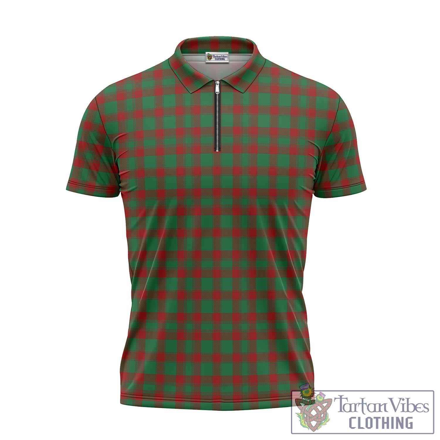 Tartan Vibes Clothing Donachie Tartan Zipper Polo Shirt