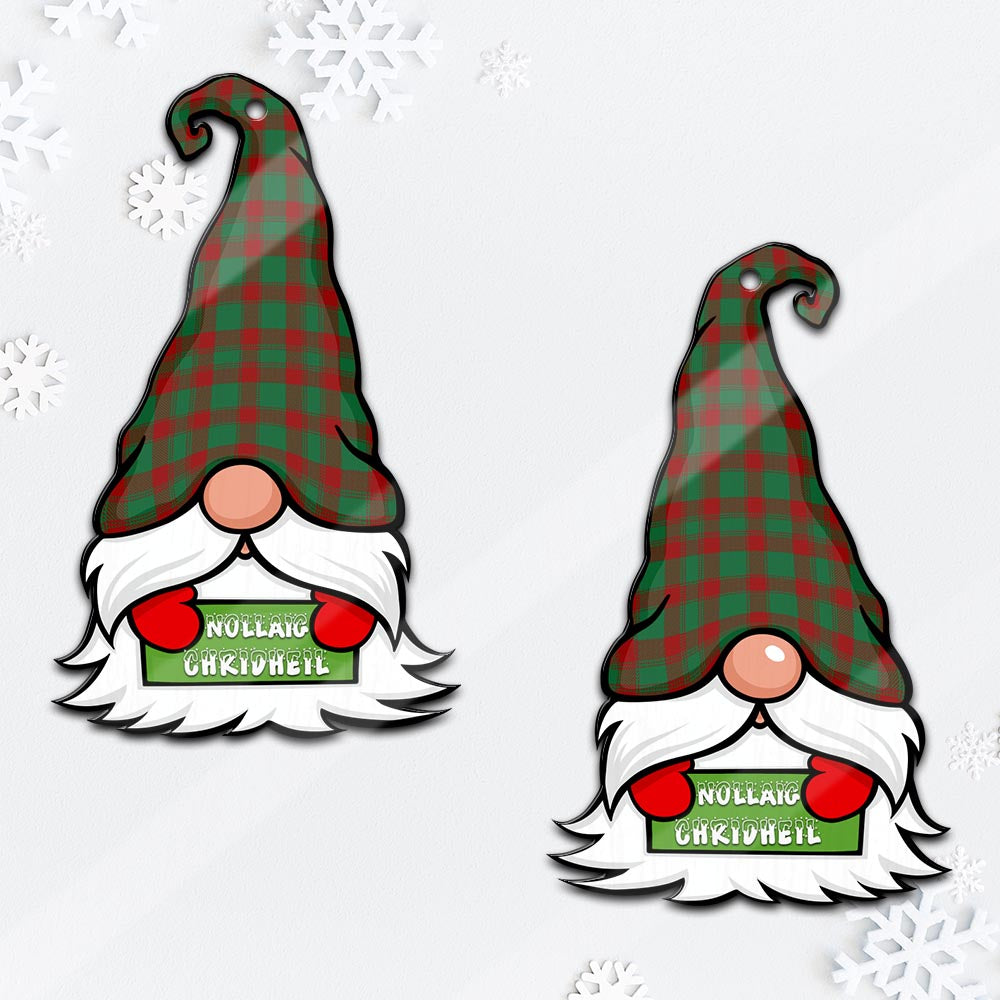 Donachie Gnome Christmas Ornament with His Tartan Christmas Hat Mica Ornament - Tartanvibesclothing