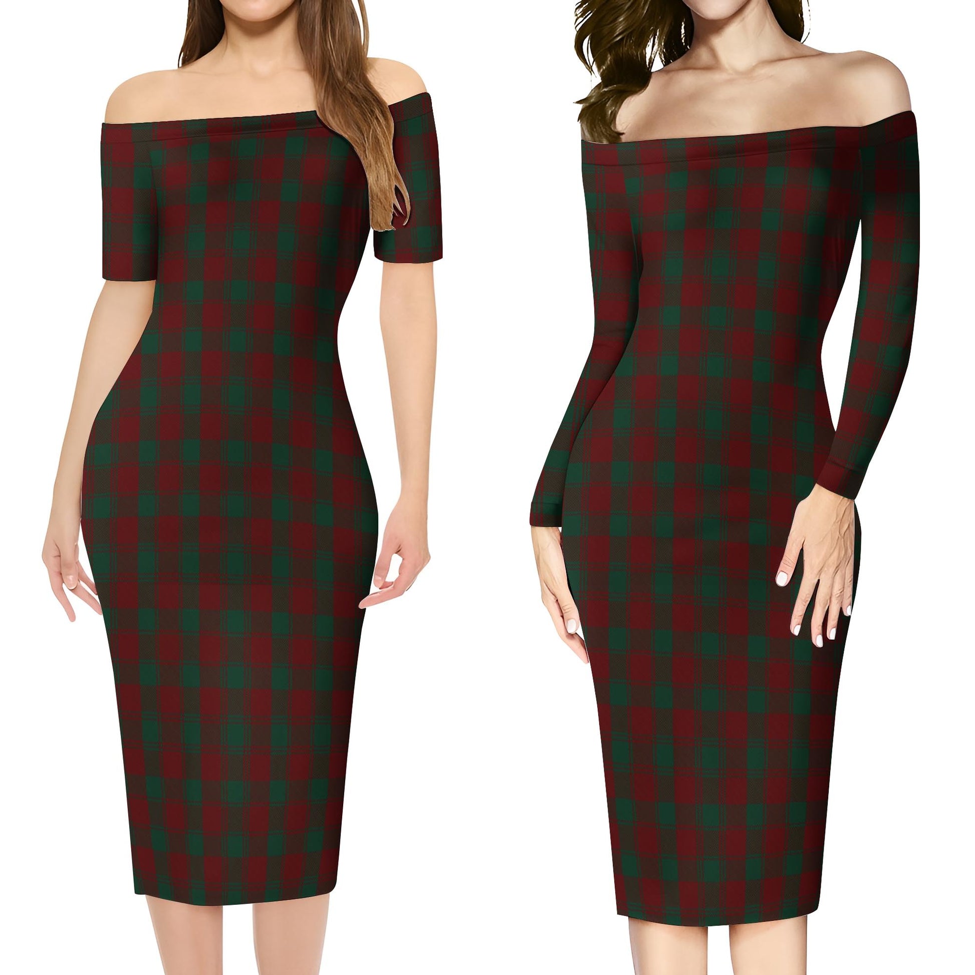 Donachie of Brockloch Tartan Off Shoulder Lady Dress Women's Dress - Tartanvibesclothing