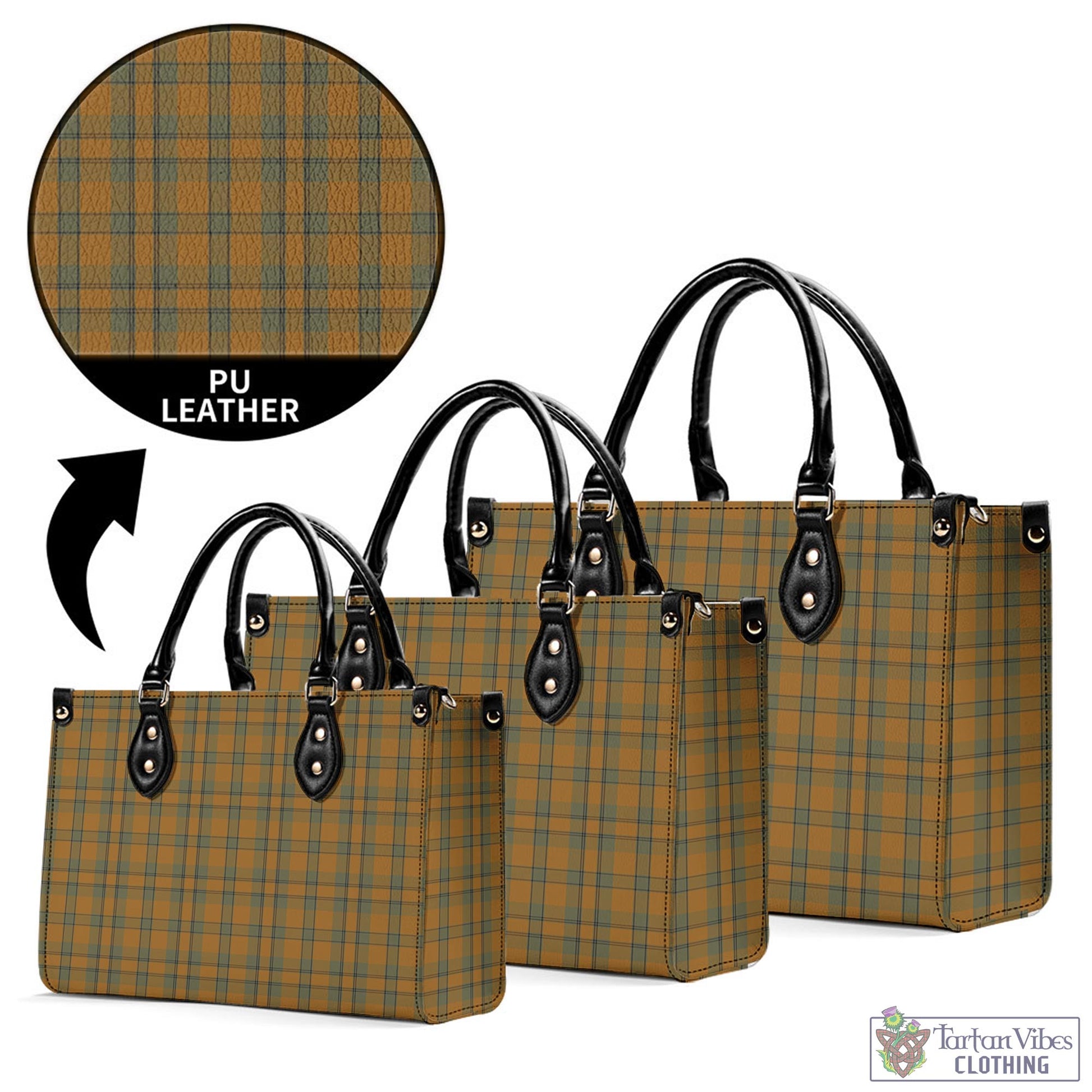 Tartan Vibes Clothing Donachie of Brockloch Ancient Hunting Tartan Luxury Leather Handbags