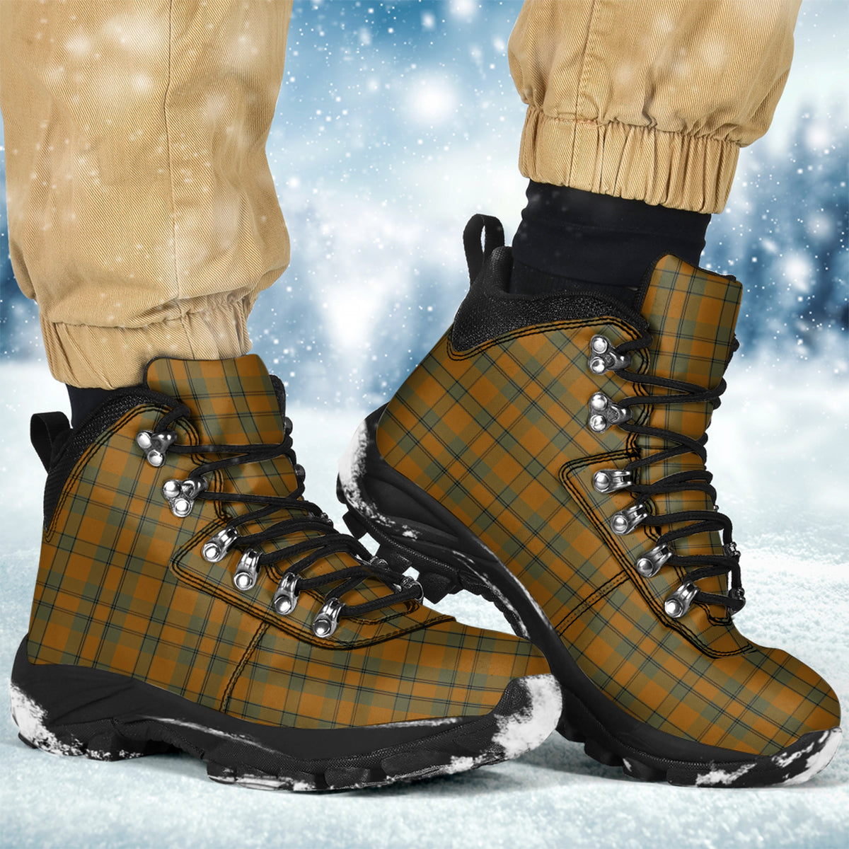 Donachie of Brockloch Ancient Hunting Tartan Alpine Boots - Tartanvibesclothing