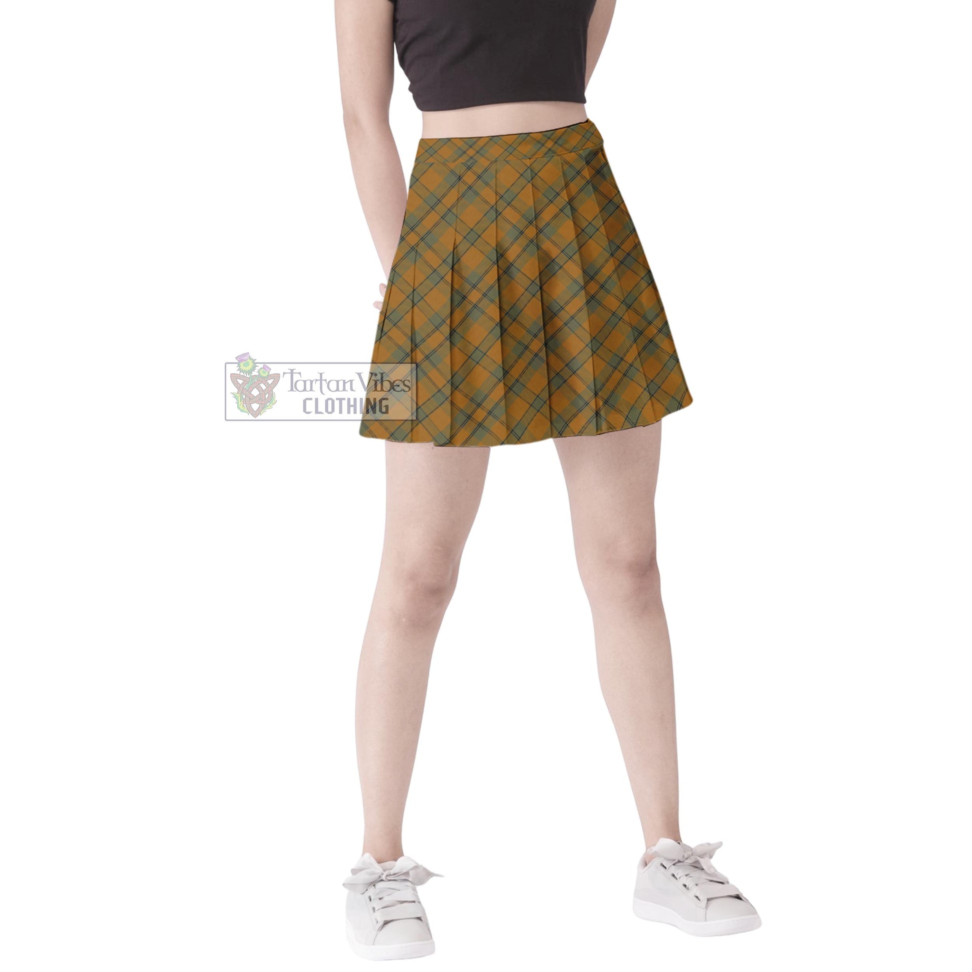 Tartan Vibes Clothing Donachie of Brockloch Ancient Hunting Tartan Women's Plated Mini Skirt