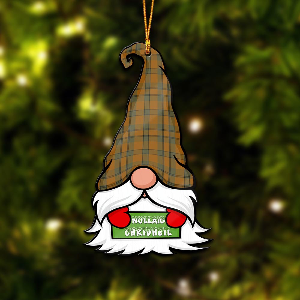 Donachie of Brockloch Ancient Hunting Gnome Christmas Ornament with His Tartan Christmas Hat - Tartanvibesclothing