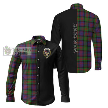 Donald Tartan Long Sleeve Button Shirt with Family Crest and Half Of Me Style