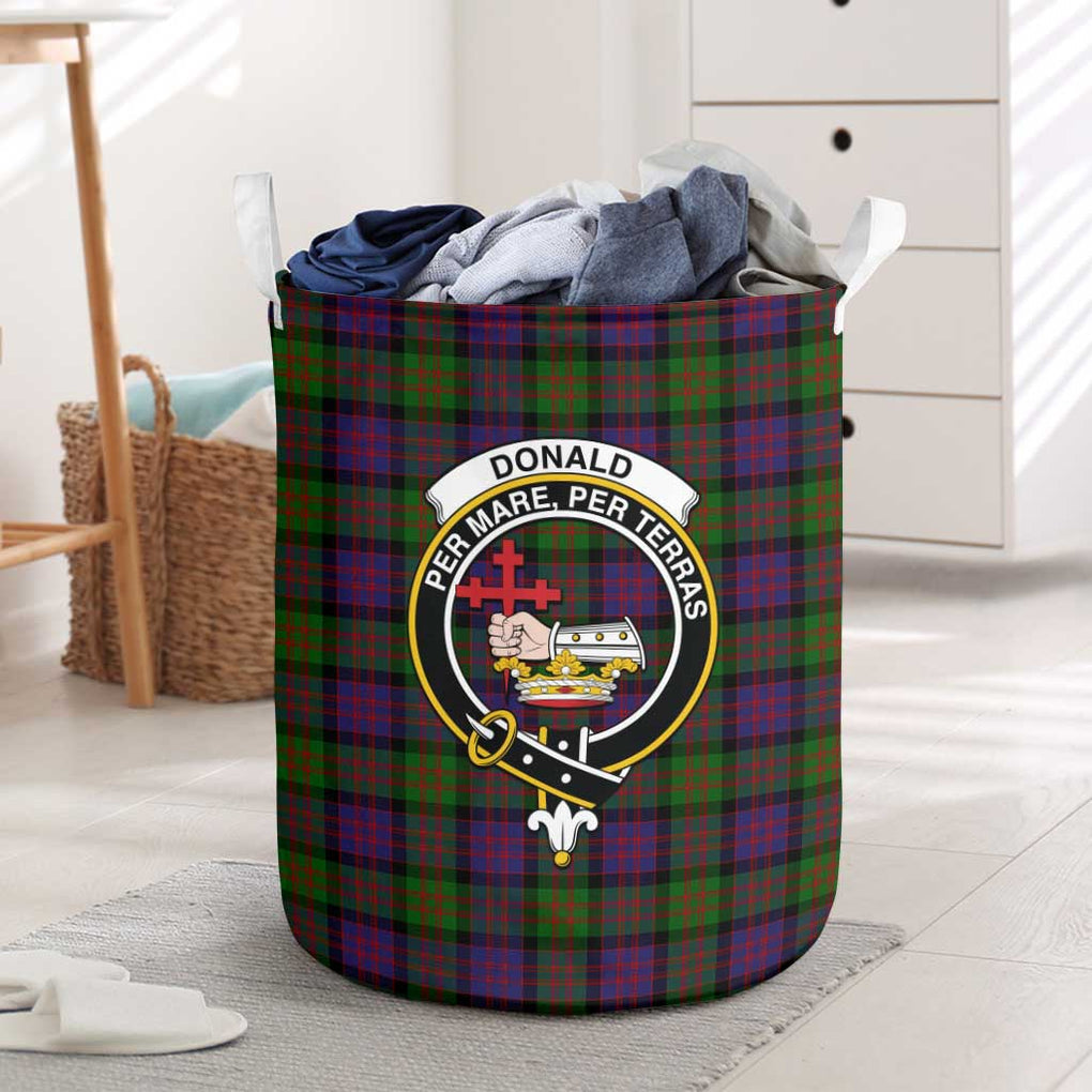 Donald Tartan Laundry Basket with Family Crest One Size - Tartanvibesclothing Shop