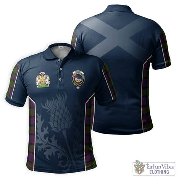 Donald Tartan Men's Polo Shirt with Family Crest and Scottish Thistle Vibes Sport Style