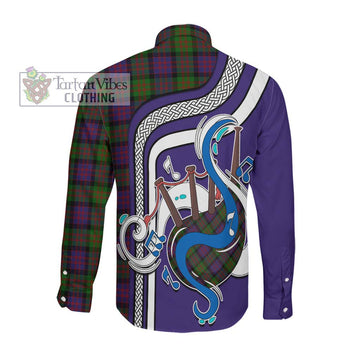 Donald Tartan Long Sleeve Button Shirt with Epic Bagpipe Style