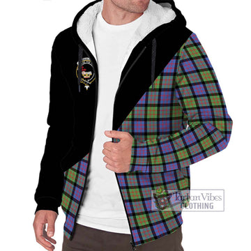 Donald Ancient Tartan Sherpa Hoodie with Family Crest and Military Logo Style