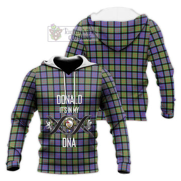 Donald Ancient Tartan Knitted Hoodie with Family Crest DNA In Me Style