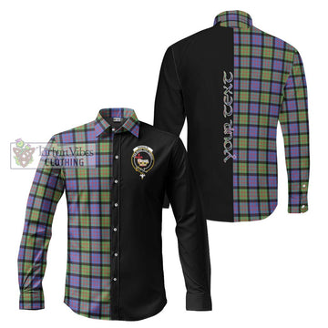 Donald Ancient Tartan Long Sleeve Button Shirt with Family Crest and Half Of Me Style