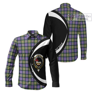 Donald Ancient Tartan Long Sleeve Button Up with Family Crest Circle Style