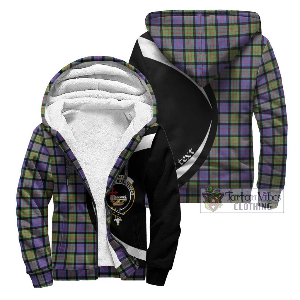 Donald Ancient Tartan Sherpa Hoodie with Family Crest Circle Style Unisex - Tartan Vibes Clothing