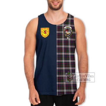 Donald Dress Tartan Men's Tank Top Alba with Scottish Lion Royal Arm Half Style