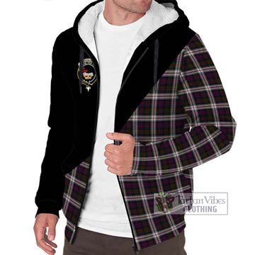 Donald Dress Tartan Sherpa Hoodie with Family Crest and Military Logo Style