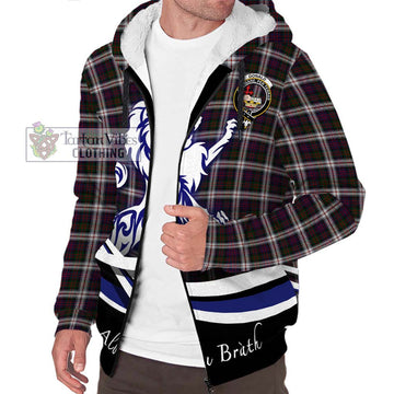 Donald Dress Tartan Sherpa Hoodie with Alba Gu Brath Regal Lion Emblem